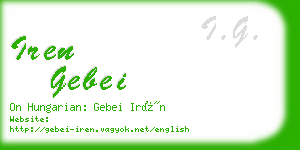 iren gebei business card